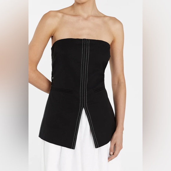NWT-BLACK STRAPLESS TOP - Picture 5 of 5